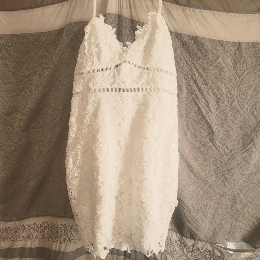 White cocktail dress